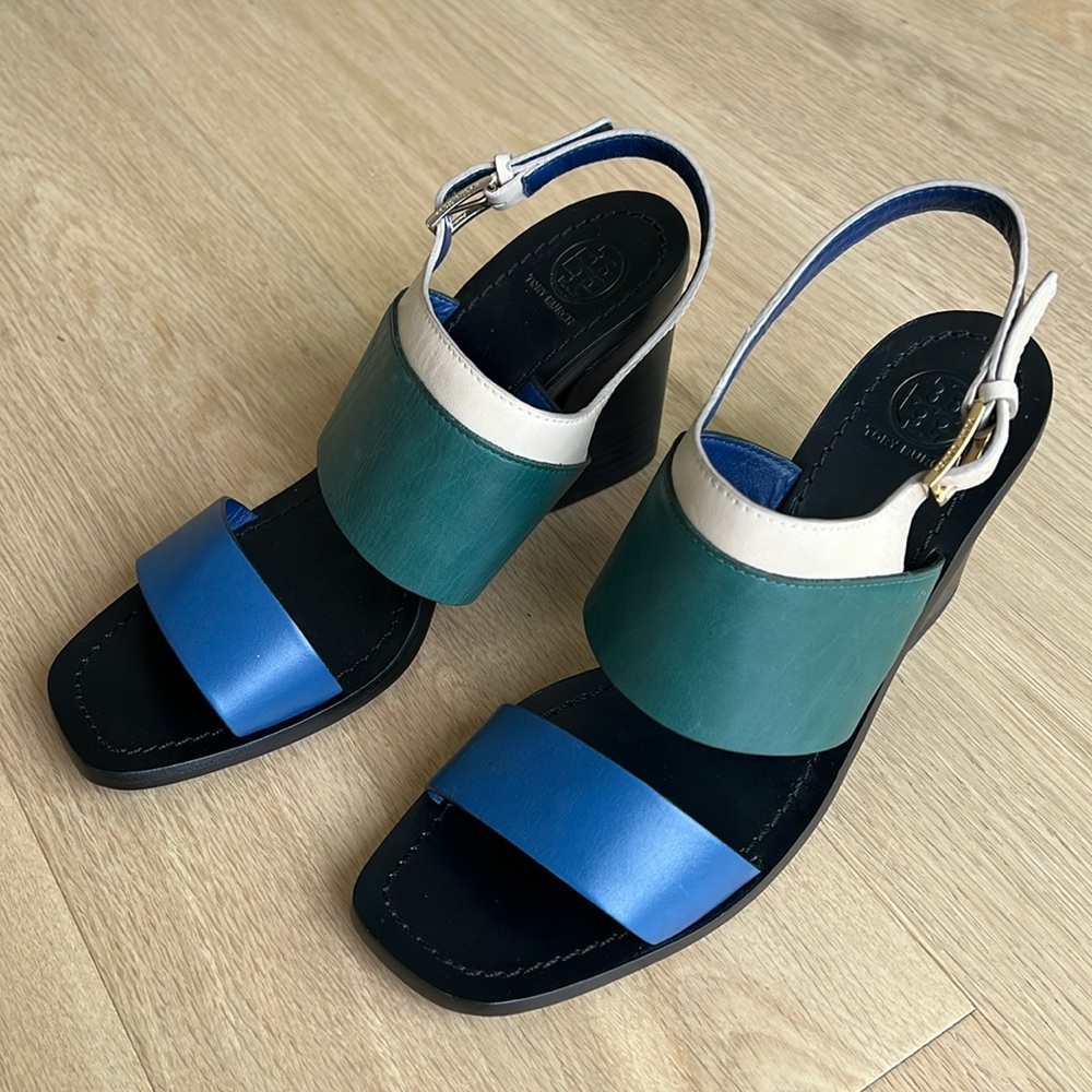 Tory Burch Sandals – Size 9.5 | Slingback Sandals with Multi-Color Straps